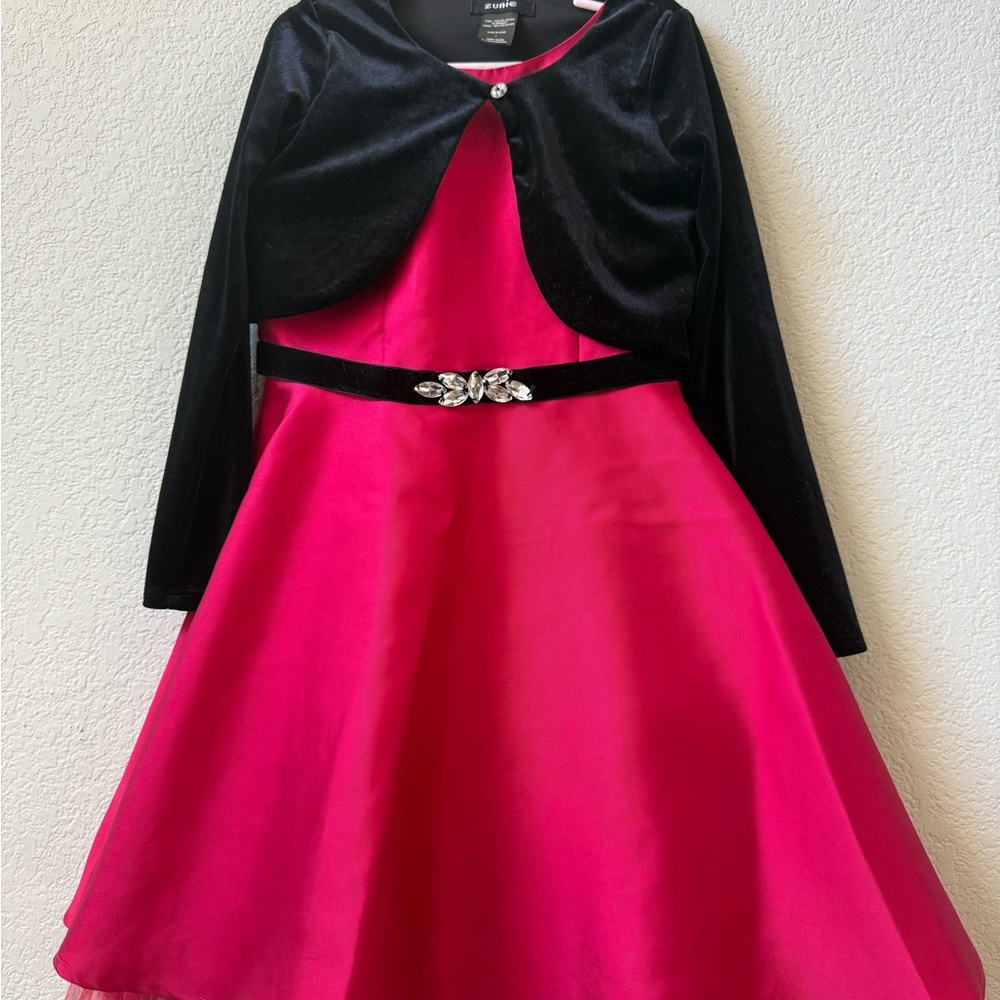 Zunie Pink and Black Formal Kids Dress